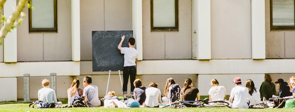 uc davis class being taught outdoors in the sunshine