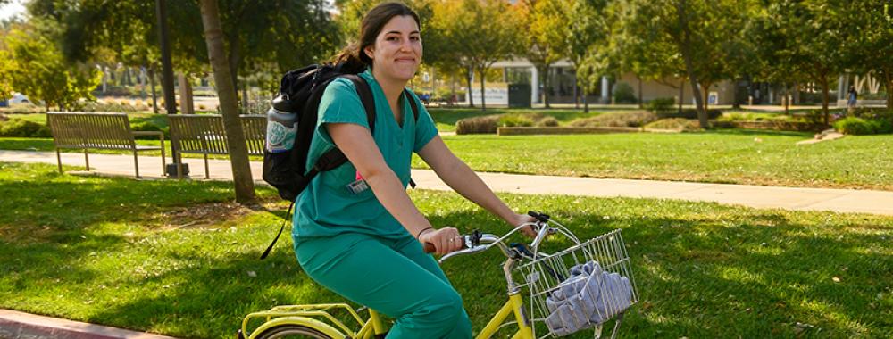 Cyclist at UC Davis.